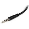 StarTech.com Adaptateur pour casque avec prises pour écouteur et microphone séparées – Mini-Jack 3,5mm 1x (M) 2x (F) – Noir (MUYHSMFF)(Cable)