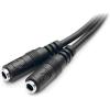 StarTech.com Adaptateur pour casque avec prises pour écouteur et microphone séparées – Mini-Jack 3,5mm 1x (M) 2x (F) – Noir (MUYHSMFF)(Cable)