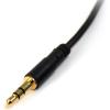StarTech.com Câble slim audio stéréo de 3,5 mm (M/M) – 4,6 m – Connecteurs plaqués en or – Noir (MU15MMS)(15 ft/4.5 m)