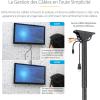 StarTech.com PROJCEILMNT2 Support plafond universel pour vidéoprojecteur – Extension jusqu&rsquo;à 57,6 cm – Poids maximal 15,1 kg(98.4&Prime;-117.6&Prime;)