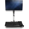 StarTech.com Poste de Travail Ergonomique pour Montage Mural – Bras Articulé Ergonomique pour Écran – Réglable en Hauteur & Plateau pour Clavier Rembourré – Écran 34&Prime; VESA