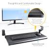StarTech.com Support pour clavier informatique sous-bureau – Tiroir pour clavier adjustable – Plateau / tablette clavier (KBTRAYADJ)(Clampé)