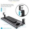 StarTech.com Support pour clavier informatique sous-bureau – Tiroir pour clavier adjustable – Plateau / tablette clavier (KBTRAYADJ)(Clampé)