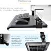 StarTech.com Support pour clavier informatique sous-bureau – Tiroir pour clavier adjustable – Plateau / tablette clavier (KBTRAYADJ)(Clampé)