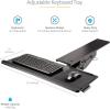 StarTech.com Support pour clavier informatique sous-bureau – Tiroir pour clavier adjustable – Plateau / tablette clavier (KBTRAYADJ)(Mouvement complet)