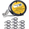 StarTech.com 10-Pack Dual-Access Laptop Lock, 6.5ft (2m) Keyed Alike and Combination Security Cable Lock for K-Slot Devices
