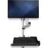 StarTech.com Poste de Travail Ergonomique pour Montage Mural – Bras Articulé Ergonomique pour Écran – Réglable en Hauteur & Plateau pour Clavier Rembourré – Écran 34&Prime; VESA