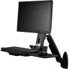 StarTech.com Support de bureau debout mural pour écran à fixation VESA jusqu&rsquo;à 24&Prime; et 8 kg – Bras articulé pour moniteur (WALLSTS1)(Moniteur simple)