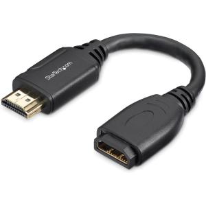 Rallonge pour câble HDMI de 15 cm – Cordon d&rsquo;extension HDMI Haute Vitesse Compatible 4K 60 Hz – Mâle vers Femelle (HD2MF6INL)(6in / 15 cm)