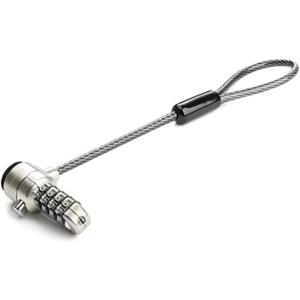 StarTech.COM Boucle d&rsquo;extension Universelle pour câble d&rsquo;ordinateur Portable – 15 cm antivol à Combinaison à 4 Chiffres K-Slot Lock – Câble de sécurité Informatique pour créer Un verrou