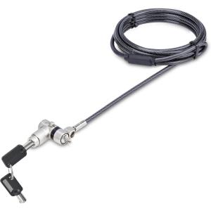 StarTech.com Antivol Universel 3-en-1 pour PC, Câble de Verrouillage à Clé Maîtresse, 2m, Compatible Noble Wedge/Nano/K-Slot