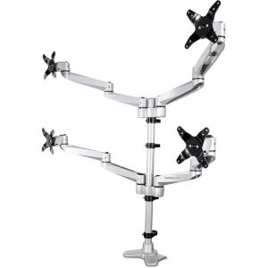 StarTech.com Bras pour écran PC à 4 affichages – Support multidirectionnel pour Quatre moniteurs jusqu&rsquo;à 27&Prime; – Aluminium (ARMQUADPS)(Qualité supérieure.)