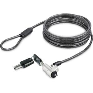 StarTech.com Câble Antivol PC Compatible avec Noble Wedge de 2m – Câble de Sécurité avec Verrou à Clé, Câble Antivol pour Ordinateur Portable Dell XPS/Latitude/2-in-1 (NBLWK-Laptop-Lock)(Nobel Wedge)