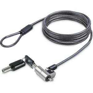 StarTech.com Câble Antivol PC Compatible avec Noble Wedge de 2m – Câble de Sécurité avec Verrou à Clé, Câble Antivol pour Ordinateur Portable Dell XPS/Latitude/2-in-1 (NBLWK-Laptop-Lock)(Nano)