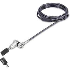 StarTech.com Câble Antivol pour Ordinateur Portable de 2m – Câble de Sécurité pour PC Compatible avec Noble Wedge/Nano/K-Slot, Câble de Verrouillage à Clé, Câble Antivol en Acier (UNIVK-Laptop-Lock)