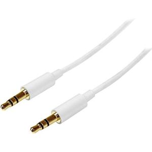 StarTech.com Câble slim audio stéréo de 3,5 mm (M/M) – 4,6 m – Connecteurs plaqués en or – Noir (MU15MMS)(10 ft/3 m)