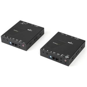 StarTech.com Kit extendeur HDMI via IP – Vidéo sur IP – Extender HDMI – Prolongateur HDMI avec support mur vidéo – 4K 30 Hz (ST12MHDLAN4K)