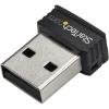 StarTech.com Mini adaptateur USB 2.0 réseau sans fil AC600 double bande – Clé USB WiFi 802.11ac 1T1R (USB433WACDB)(150 Mb/s N)
