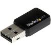 StarTech.com Mini adaptateur USB 2.0 réseau sans fil AC600 double bande – Clé USB WiFi 802.11ac 1T1R (USB433WACDB)(433 Mb/s AC)