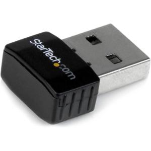 StarTech.com Mini adaptateur USB 2.0 réseau sans fil AC600 double bande – Clé USB WiFi 802.11ac 1T1R (USB433WACDB)(300 Mb/s N)