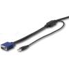 Cable KVM USB de 4,6 m para Consola de Montaje Armario Rack – Cable KVM VGA y USB – (RKCONSUV15)(15ft)