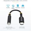 StarTech.COM Adaptateur Audio USB-C vers Prise Casque/Casque 3,5 mm TRRS, Dongle Aux USB Type-C vers Jack, 32-bit DAC